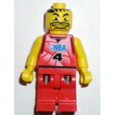 nba044 NBA player, Number 4 with Red Legs 